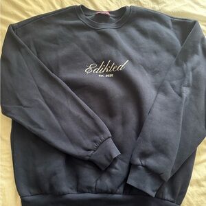 Edikted Men's Dark Blue Crewneck Sweater